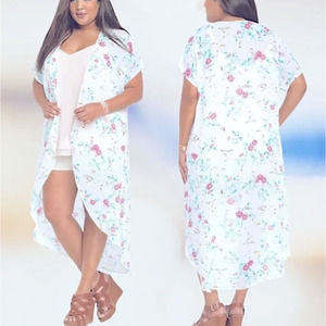 Torrid Boho Floral Kimono Duster Cardigan